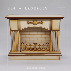 SVG digitaler Download Kamin im Maßstab 1:12