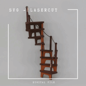 SVG digitaler Download Wendeltreppe im Maßstab 1:12