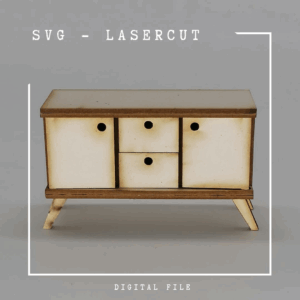 SVG digitaler Download Miniatur Kommode im Maßstab 1:12