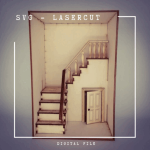 SVG Download Diorama Box mit Treppe